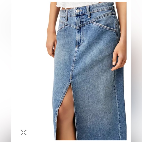 We The Free Come As You Are Denim Maxi Skirt NWT size 4 - Picture 11 of 13